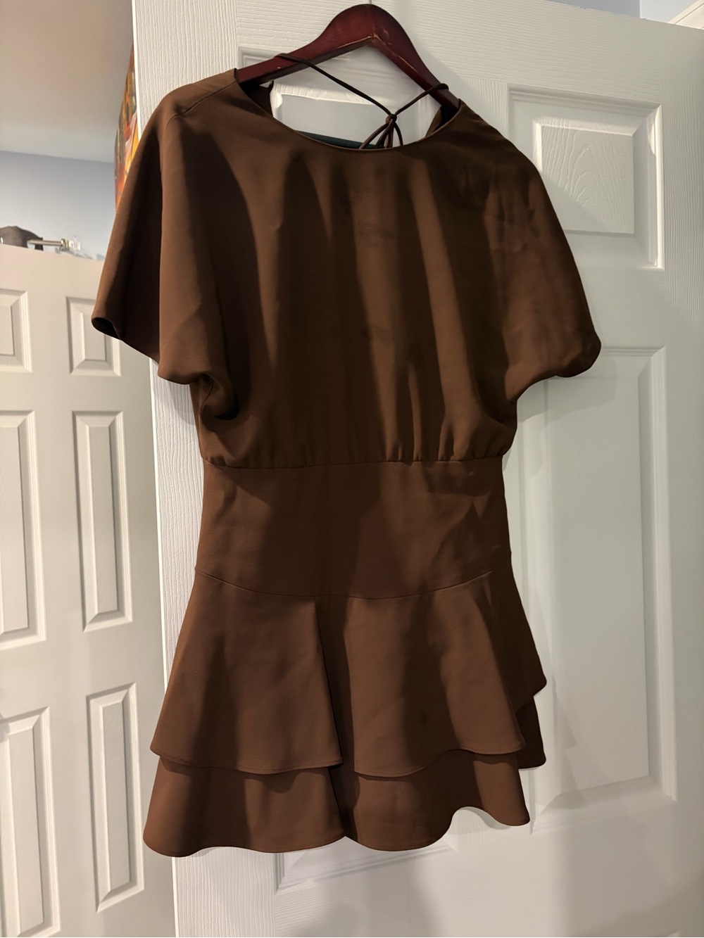 Alice + Olivia Brown Layered Mini Dress